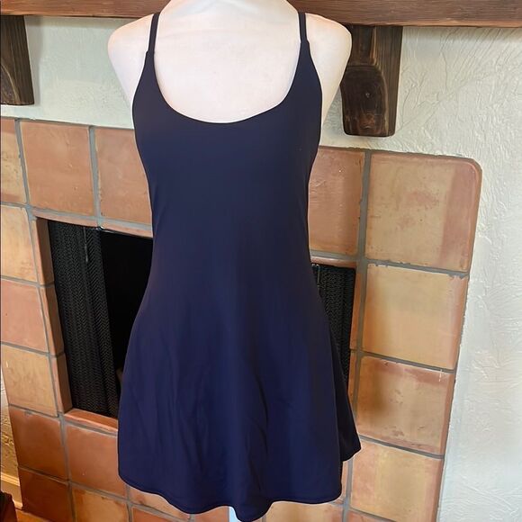 Halara Plush Backless Active Dress-Easy Peezy Edition, Peacoat Blue, size S - Picture 1 of 10